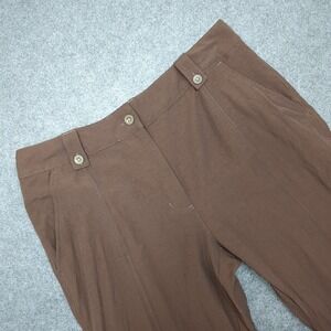LLBean‎ Women's Wide Leg Pants Brown Viscose Rayon Spandex Size 10 Reg